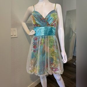 Aspeed USA Floral Glitter Tulle Bubble Dress - Y2K Fairycore - Size Medium